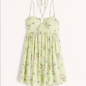 Strappy Flirty Mini Dress Abercrombie - flowy baby doll dress